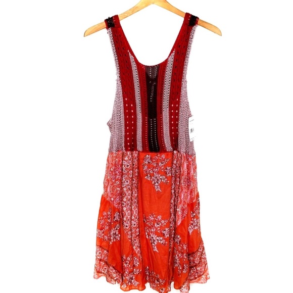 Free People Dresses & Skirts - Free People Katie's Mini Dress Red Combo Large